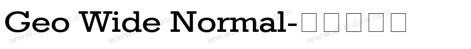 Geo Wide Normal字体转换